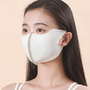 Summer Sunscreen Mask Women's Ice Silk Mask Eye Corner UV Protection Gradient Sunscreen Ice Sense High Color Value Mask