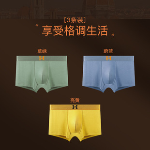 H [black technology] 3 canned Magnet Men's technology warm modal thin breathable plus size boxer briefs