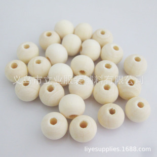 Primary color round wooden beads multi-specification Hemu wooden beads crafts beads necklace jewelry accessories Hemu beads