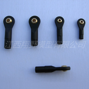 M2 M2.5 M3 black nylon ball head buckle aviation model ship model car model robot climbing car ball head pull rod head