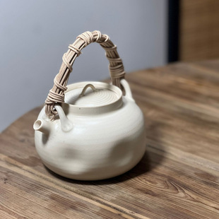 Original Mineral Handmade White Clay Sand Pottery Pot Electric Ceramic Stove Set Kettle for Boiling Water and Making Tea, Suitable for Open Flame Use