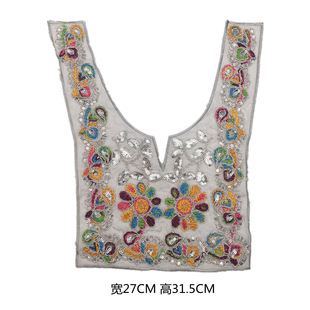 Clothing collar accessories European and American vintage exquisite embroidery car bone sequins collar flower wholesale