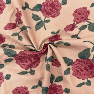 Cotton brushed rose handle flower printing fabric women's clothing dress packaging cloth plot person Qixi tablecloth curtain