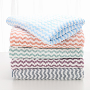 Factory wholesale water ripple coral fleece absorbent thick face towel stall supply home daily gifts towel