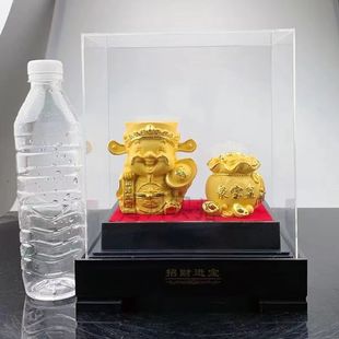 Authentic [repeat customers 613 people] ornaments decorations living room god of wealth ye ornaments attract wealth god of wealth velvet sand gold.