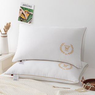 New special offer pillow simple animal embroidered feather velvet pillow core dormitory single pillow factory wholesale delivery