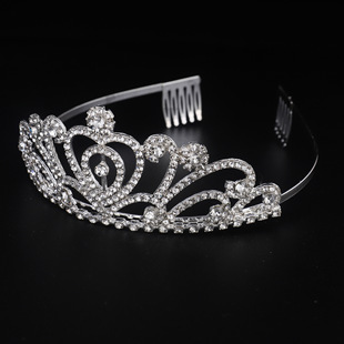 Europe and the United States cross-border new bridal alloy hair comb crown luxury atmosphere exquisite ladies headdress accessories full of diamonds for women