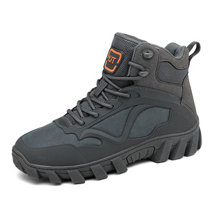 2024 autumn and winter new outdoor high-top shoes men's tooling shoes thick-soled non-slip martin boots Joker men's casual shoes wholesale