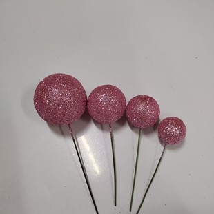 Cross-border Hot-selling Birthday Cake Ball Decoration DIY Foam Cake Ball Baking Decoration Wedding Gold Ball Silver Ball Plug-in
