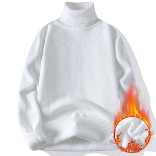 Autumn and Winter New One-piece Cashmere Sweater Men's Korean-style Slim-fit Turtleneck Sweater Factory Shop High Quality Sweater for Men