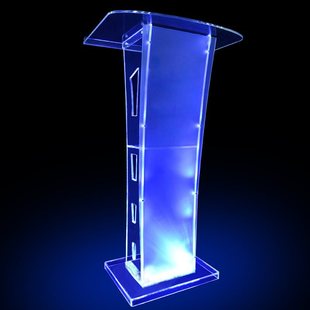 S * may set plexiglass crystal transparent acrylic podium party hotel wedding master of ceremonies client welcome desk