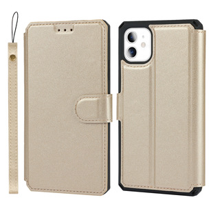 For iPhone11 mobile phone case Apple 11Promax protective case new lanyard four-corner wallet leather case Wholesale