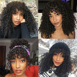 Manufacturer in stock European and American cross-border e-commerce fashion personality African wig female chemical fiber hand roll explosion wig female