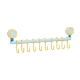 Kitchen Suction Cup Hook A Row of Slide Rail Hook Punch-Free Hanging Rod Cabinet Storage Rack Door Sliding Hanger