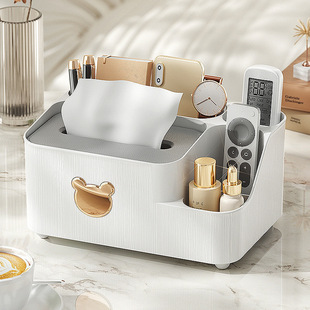 Bear Desktop Tissue Box Paper Storage Box Household Living Room Dining Room Coffee Table Nordic Simple Multifunctional Paper Box