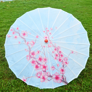 Antique Hanfu Petals Tassel Umbrella Dance Performance Umbrella Photo Artifact Dance Props Silk Cloth Umbrella Oil Paper Umbrella