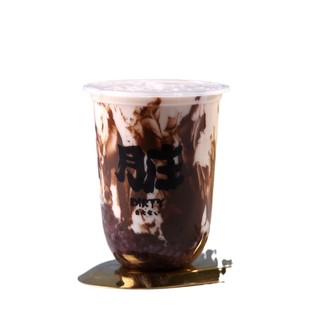 90/95 caliber disposable milk tea cup U-shaped fat cup subnet red dirty cup beverage ice cream plastic cup lid