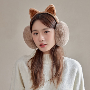 Winter Korean version of cold-proof earmuffs ladies cute hair band earmuffs warm student thick plush folding earmuffs