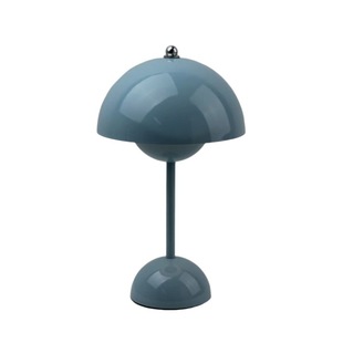 Cross-Border Hot Selling Metal Led Flower Bud Rechargeable Table Lamp Scandinavian Atmosphere Mushroom Lamp Bedroom Bedside Decoration Night Light
