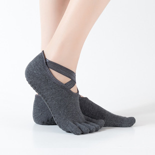 lulu new professional non-slip dispensing sports toe socks yoga socks women's ballet backless five-finger socks wholesale