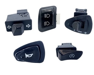 For Electric Vehicle Left and Right Headlight Taurus Motorcycle Button Function Horn Five Large Switch Darkening Turn Signal