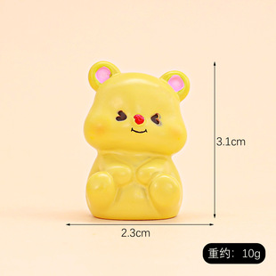 Cartoon Bee Bear Cute Doll Ornaments Live Blind Bag Key Accessories Desktop Small Ornaments Resin Crafts