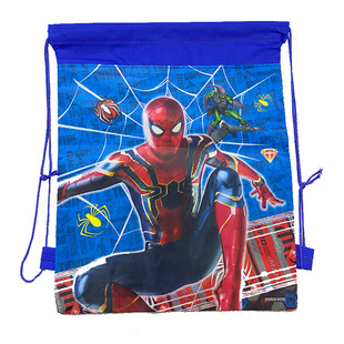 Cartoon Boy double-sided non-woven drawstring bag drawstring bag children's holiday gift bag cartoon