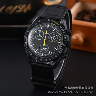 Foreign trade hot moon joint space moon mission six-pin chronograph quartz watches for men and women a generation of hair