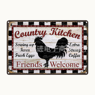 European and American poetry text sign Santa Claus retro tin painting Temu cross-border foreign trade supply