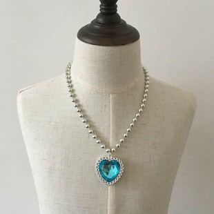 Factory Spot Ice and Snow Children Diamond Necklace Jewelry Girl Necklace Peach Heart Pendant