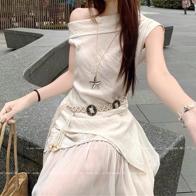 레트로 보헤미안 에스닉 스타일 짠 허리 체인 벨트 여성용 웨이브 드레스 벨트 액세서리 다용도 허리 로프