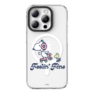 Snoopy Apple 15promax Transparent Magnetic Mobile Phone Case Cartoon Applicable 14 High Permeability Drop-resistant 16 Couples