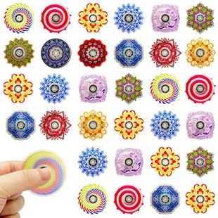 Cross-Border Fingertip Spinner Mandala Finger Spinner Acrylic Spinner J Decompression Toy Educational Small Toy Wholesale