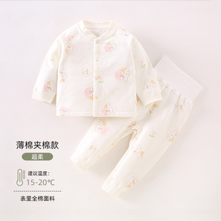 Baby clothes autumn and winter a 40g thin cotton-padded clothes newborn clothes autumn clothes autumn pants boys and girls underwear suit