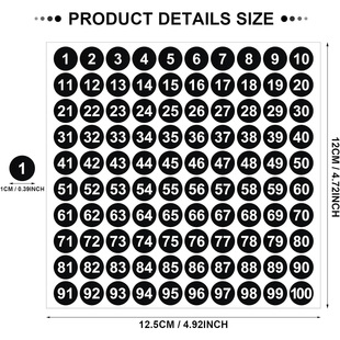 Waterproof, Tear-Proof, Serial Number, Round Number, Self-Adhesive Label, Clothes, Shoes, Pants, Hats and Socks, Serial Number Sticker