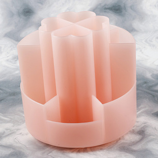 360 degree creative rotating pen holder high color value cute multifunctional pen barrel desktop plastic pen holder compartment storage box