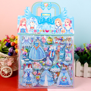 Children's Cartoon Stickers Double-Layer Three-Dimensional Sanrio Kouromi melody Ultraman Frozen Bubble Stickers