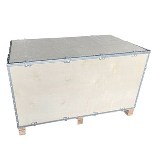 Dongguan factory direct supply affordable steel edge box smoke-free Steam Box export steel belt wooden box nail-free wooden box plywood