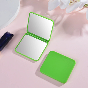 Double-sided Folding Mirror Portable Outdoor Makeup Mirror Cute Mini Girl Handheld Flip Bag Dressing Mirror