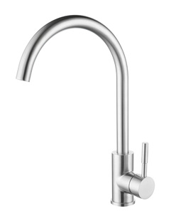 304 stainless steel household kitchen sink vegetable basin splash-proof faucet brushed hot and cold dishwashing rotating universal