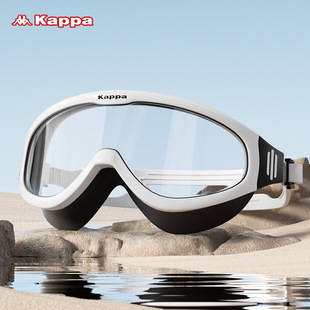 Kappa swimming goggles men and women waterproof anti-fog HD large frame swimming cap swimming goggles set medium frame myopia swimming glasses