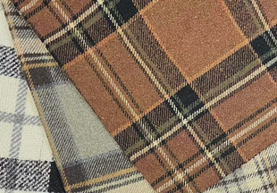 Woolen Wool in stock Wool Large Plaid Coat Clothing/Shoes Hats/Luggage Fabric Shaoxing Supply