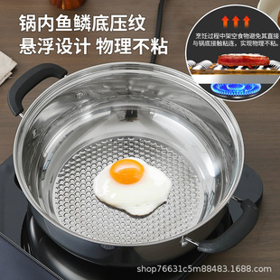 Stainless steel soup pot household Shabu Pot commercial hot pot clear soup pot gas induction cooker universal gift pot wholesale