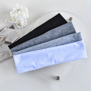 Cross-border European and American Simple Yoga Running Fitness Sports Hair Band Solid Color Breathable Sweat Absorbing Hair Unisex Headband
