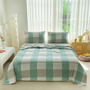 Artificial Cotton Silk Korean Suxiang Silk Summer Cool Quilt Ice Silk Tencel Air-conditioning Quilt Machine Washable Summer Shuxiang Silk Cool Feeling