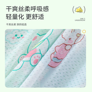 Children's Underwear Girls' Boxer Class A Ice Silk Summer Thin 7A Antibacterial Cartoon Printed Baby Women's Boxer Pants