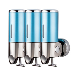 Hua Kemei Hotel Bathroom Wall-mounted Manual Press Soap Dispenser Double Head Shower Gel Box Soap Dispenser Box Wholesale