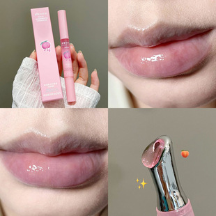 PinkyFocus Sweet Essence масло для губ мед персик увлажнение улучшение высыхания выцветание линий губ Осень и зима