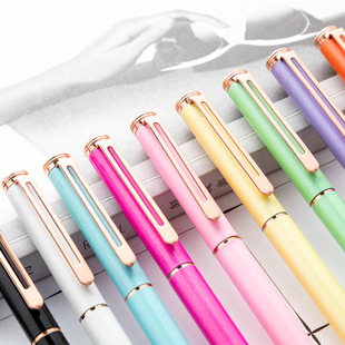 Spot rotating ballpoint pen wholesale creative multi-color metal medium oil pen printable logo advertising gift ballpoint pen