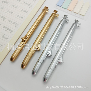 Factory wholesale submarine shape ballpoint pen gold, silver rod yacht shape gel pen can be fixed logo